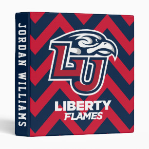 Liberty University Chevron Pattern 3 Ring Binder