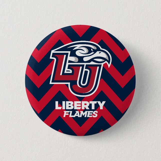Liberty University Chevron Pattern Button (Front)
