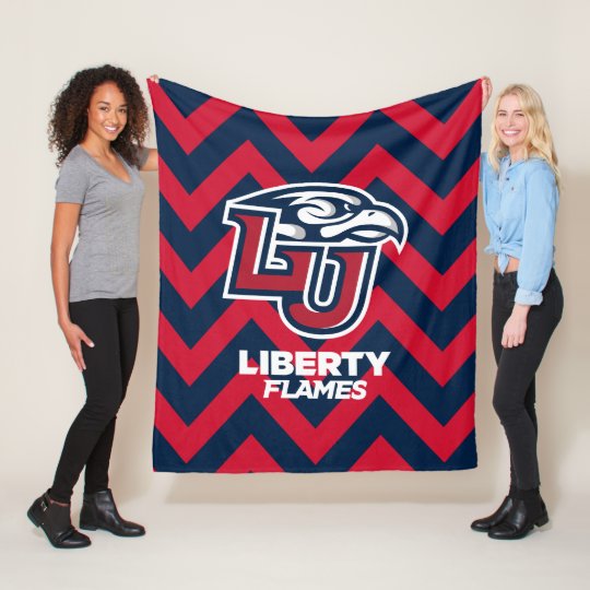 Liberty University Chevron Pattern Fleece Blanket | Zazzle.com