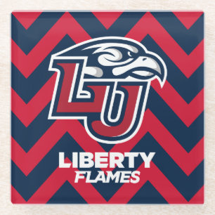 Liberty University Chevron Pattern Glass Coaster