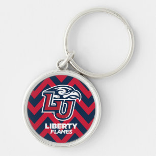 Liberty University Chevron Pattern Keychain