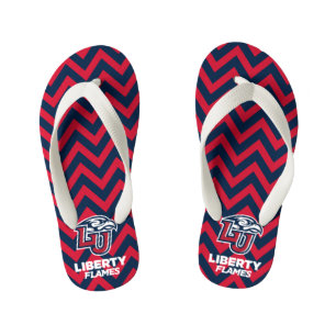Liberty University Chevron Pattern Kid's Flip Flops