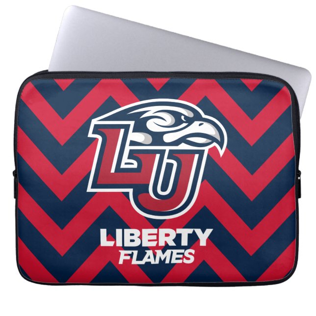 Liberty University Chevron Pattern Laptop Sleeve (Front)