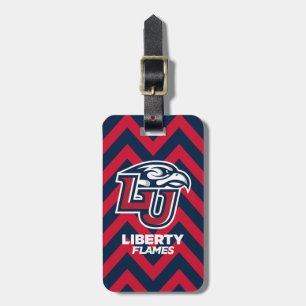 Liberty University Chevron Pattern Luggage Tag