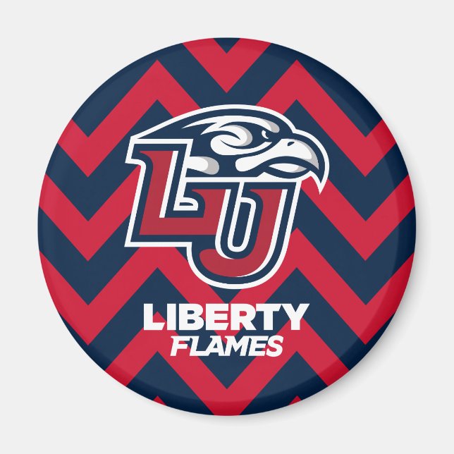 Liberty University Chevron Pattern Magnet (Front)