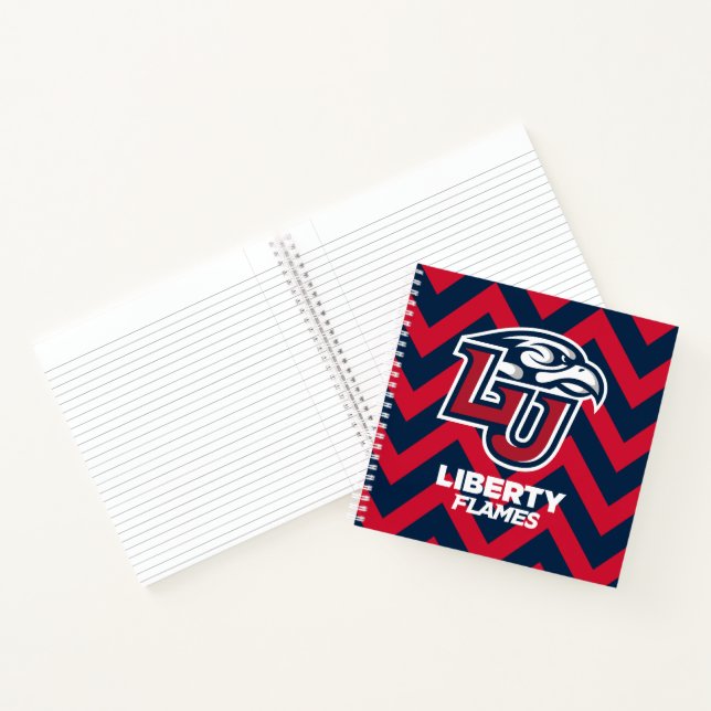 Liberty University Chevron Pattern Notebook (Inside)