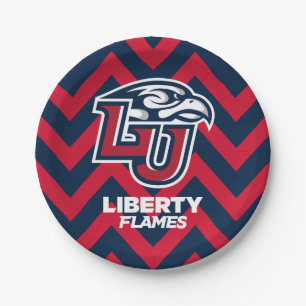 Liberty University Chevron Pattern Paper Plates