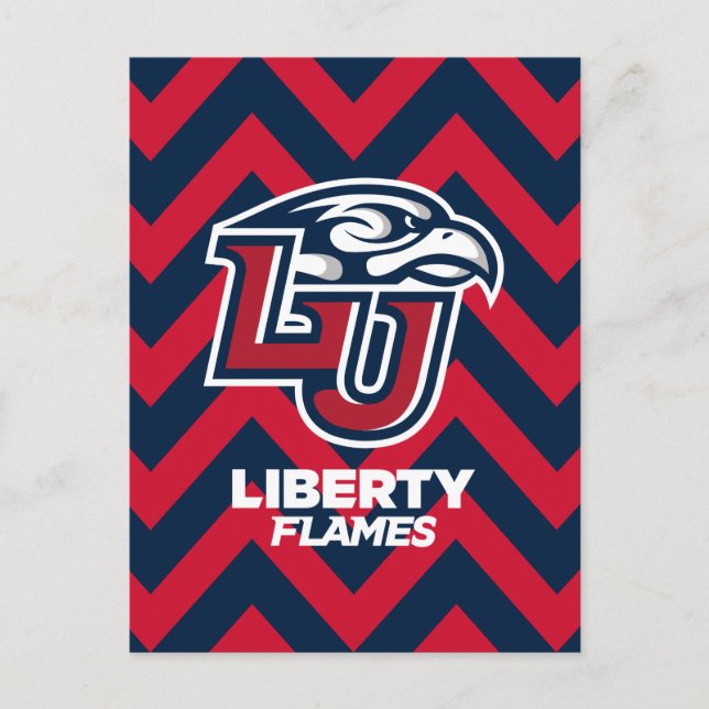 Liberty University Chevron Pattern Postcard (Front)