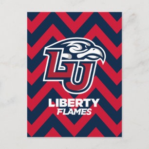 Liberty University Chevron Pattern Postcard