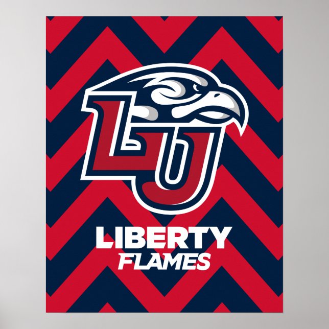 Liberty University Chevron Pattern Poster (Front)