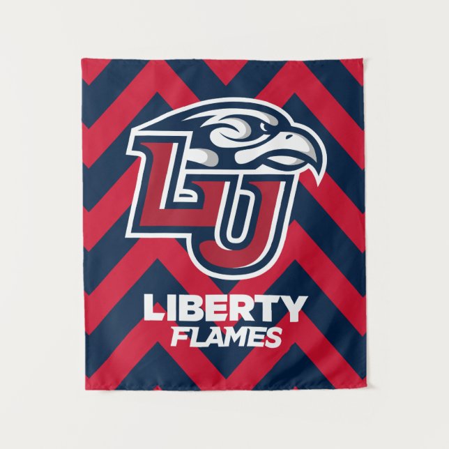 Liberty University Chevron Pattern Tapestry (Front)