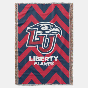 Liberty University Chevron Pattern Throw Blanket