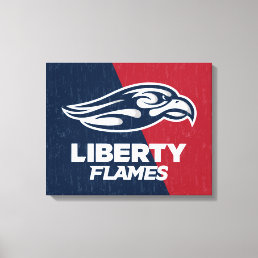 Liberty University Color Block Distressed Canvas Print