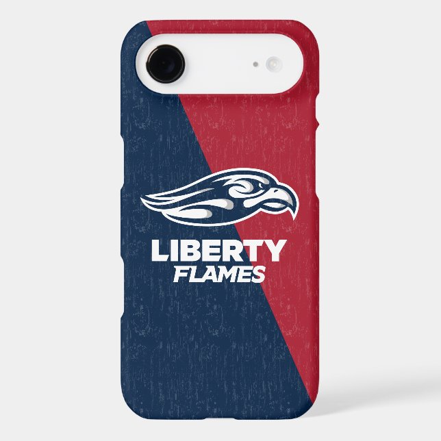 Liberty University Color Block Distressed Case-Mate iPhone Case (Back)