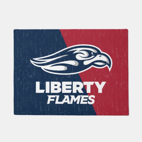 Liberty University Color Block Distressed Doormat