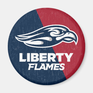 Liberty University Color Block Distressed Magnet