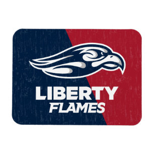 Liberty University Color Block Distressed Magnet