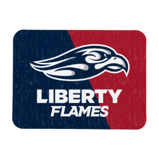 Liberty University Color Block Distressed Magnet