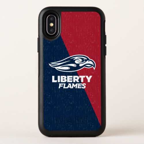 Liberty University Color Block Distressed OtterBox Symmetry iPhone X Case