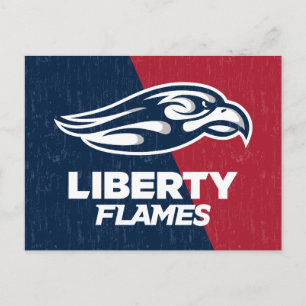 Liberty University Color Block Distressed Postcard