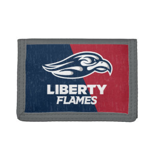 Liberty University Color Block Distressed Trifold Wallet