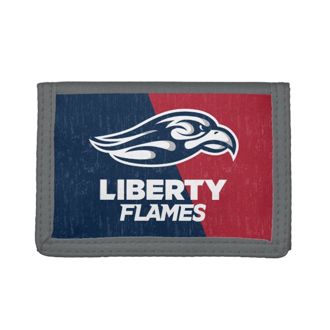 Liberty University Color Block Distressed Trifold Wallet (Front)