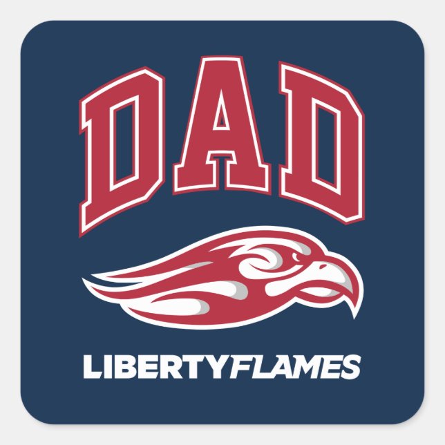 Liberty University Dad Square Sticker (Front)