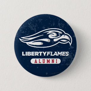 Liberty University Distressed Alumni Button