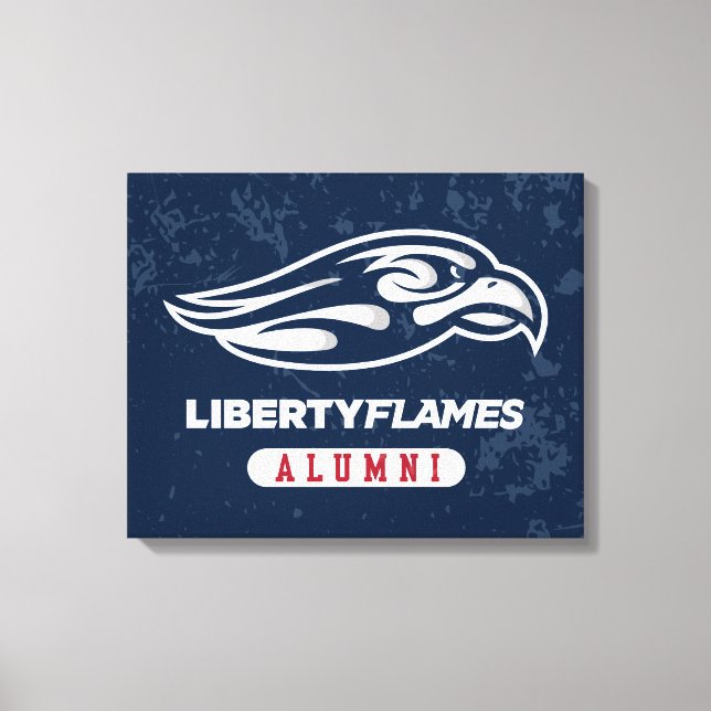 Liberty University Distressed Alumni Canvas Print (Front)
