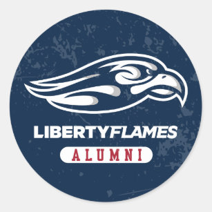 Liberty University Distressed Alumni Classic Round Sticker
