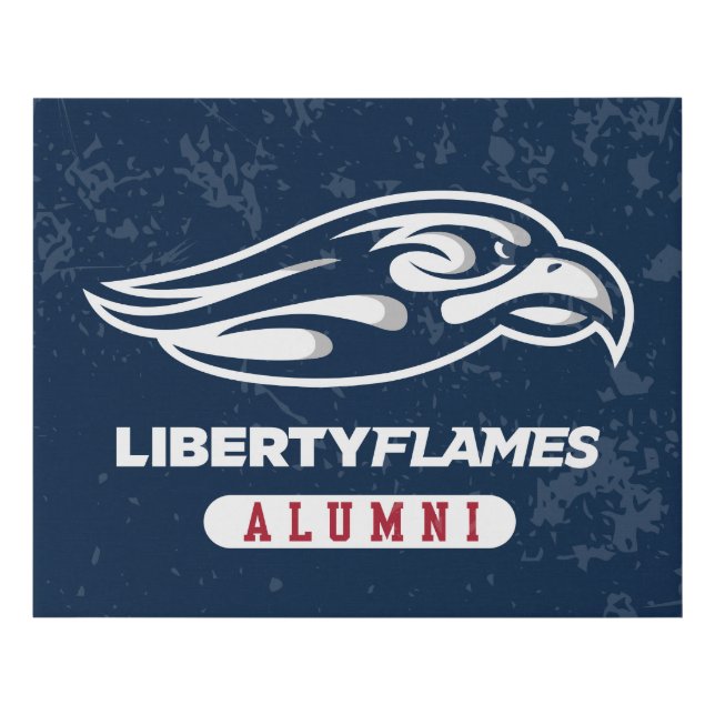 Liberty University Distressed Alumni Faux Canvas Print (Front)