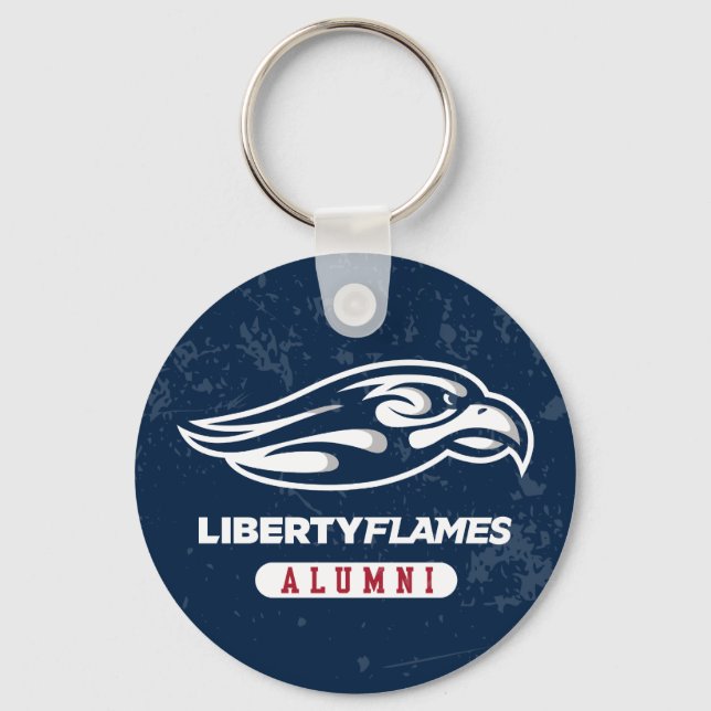 Liberty University Distressed Alumni Keychain (Front)