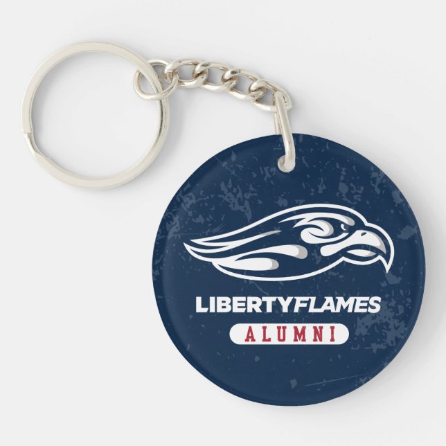 Liberty University Distressed Alumni Keychain (Front)