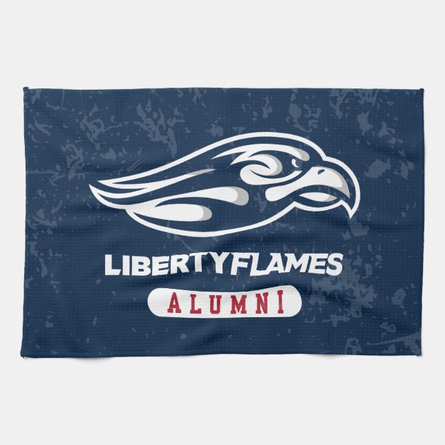 Liberty University Distressed Alumni Kitchen Towel (Horizontal)