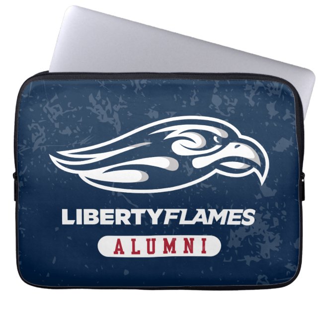 Liberty University Distressed Alumni Laptop Sleeve (Front)
