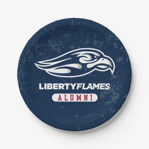 Liberty University Distressed Alumni Paper Plates