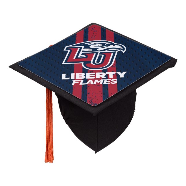 Liberty University Jersey Graduation Cap Topper (Angled)