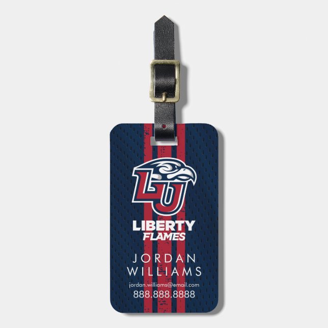 Liberty University Jersey Luggage Tag (Front Vertical)