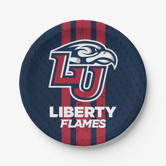 Liberty University Jersey Paper Plates (Front)