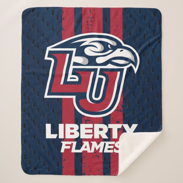 Liberty University Jersey Sherpa Blanket (Front)