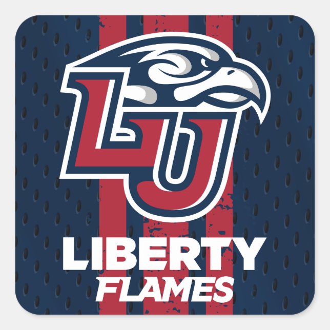 Liberty University Jersey Square Sticker (Front)