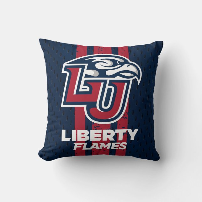 Liberty University Jersey Throw Pillow (Front)