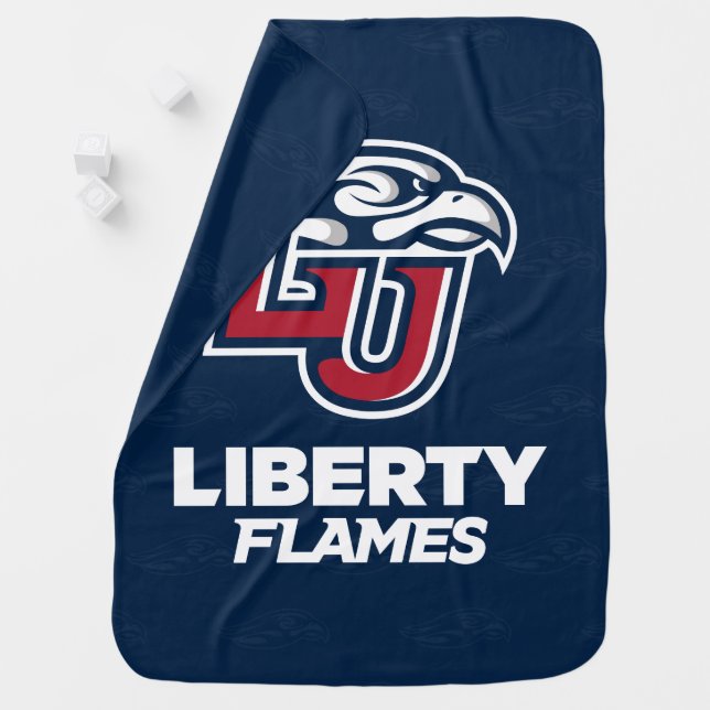 Liberty University Logo Watermark Baby Blanket (In Situ)
