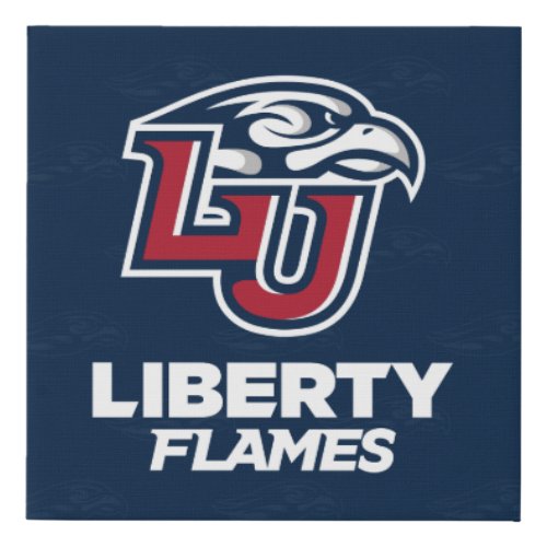 Liberty University Logo Watermark Faux Canvas Print
