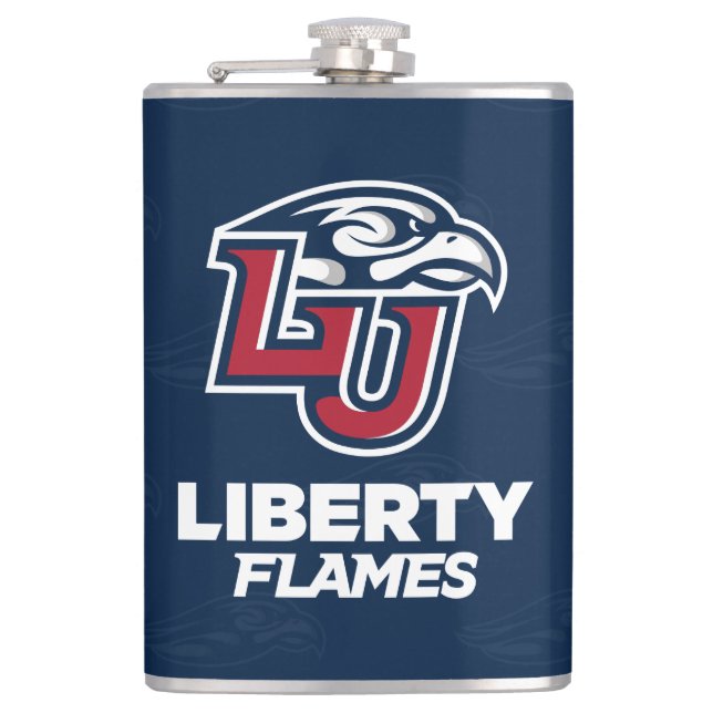 Liberty University Logo Watermark Flask (Front)