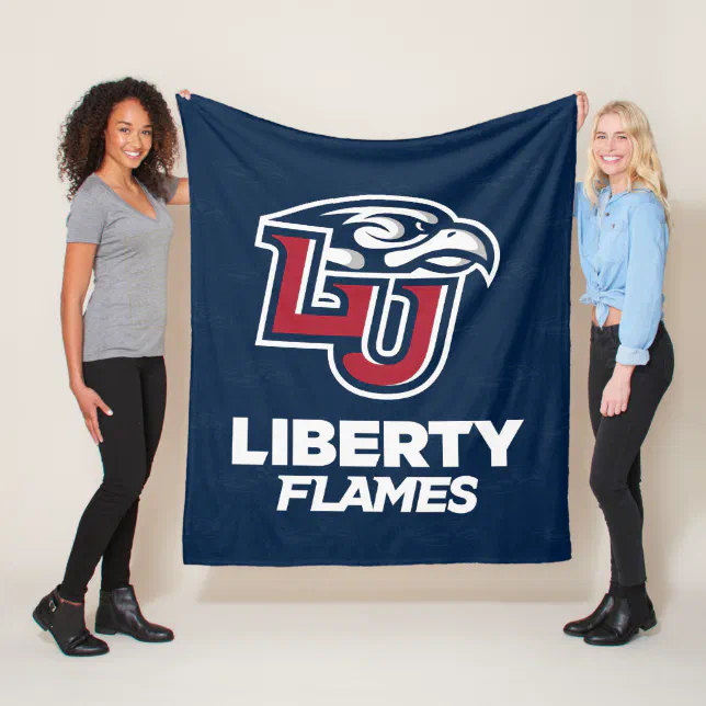 Liberty University Logo Watermark Fleece Blanket | Zazzle