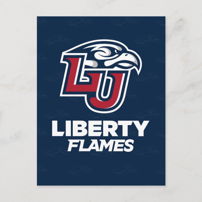 Liberty University Logo Watermark Invitation Postcard (Front)