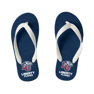 Liberty University Logo Watermark Kid's Flip Flops