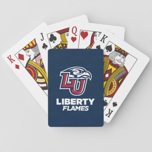 Liberty University Logo Watermark Playing Cards