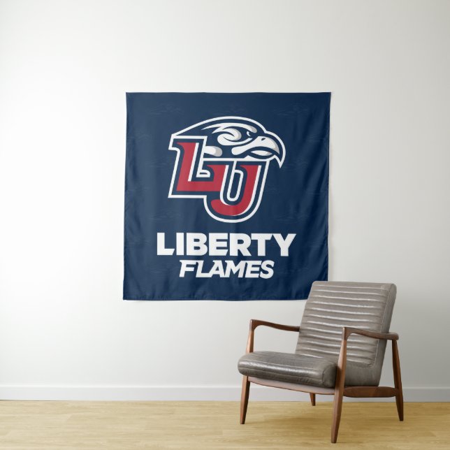 Liberty University Logo Watermark Tapestry (In Situ)